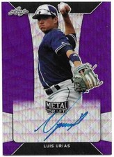 2018 Leaf Metal Draft Baseball LUIS URIAS #BA-LU1 On-Card Autograph 2/15