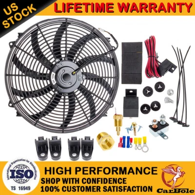 120W 3500CFM PERFORMANCE 12V AUTOMOTIVE ELECTRIC RADIATOR COOLING FAN 16INCH - Image 1 of 4