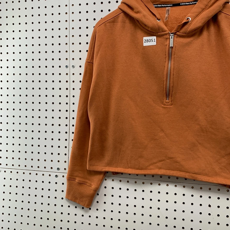 Sudadera con Capucha Calvin Klein Performance Cremallera Corta Naranja Óxido Para Mujer L 24x19 Foto 3 de 4