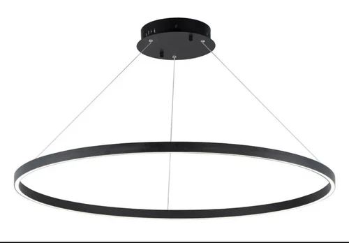 ET2 E22728 Groove 40"W LED Ring Chandelier - Black - Picture 2 of 5