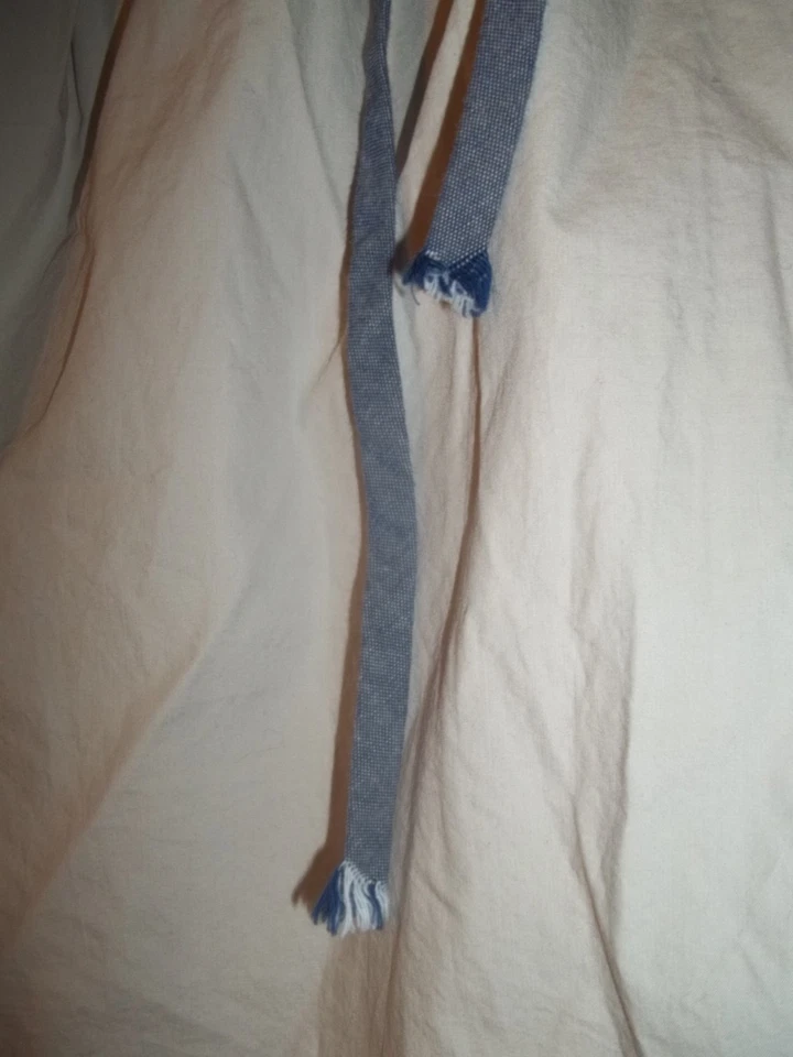 Love21 Falda Algodón Beige con Jean Azul Denim-como Cordón Cintura Talla L Foto 3 de 4