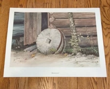 Robert Long “Retirement” Print 1978 Signed Numbered 57 of 1250 Barn Millstone