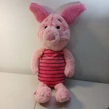 The Disney Store Pink Piglet Winnie the Pooh Stuffed Plush Animal Toy Doll 14"