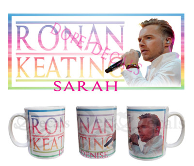 Ronan Keating individuell bedruckt Regenbogen Design Tasse einzigartig ausgefallen Geschenk