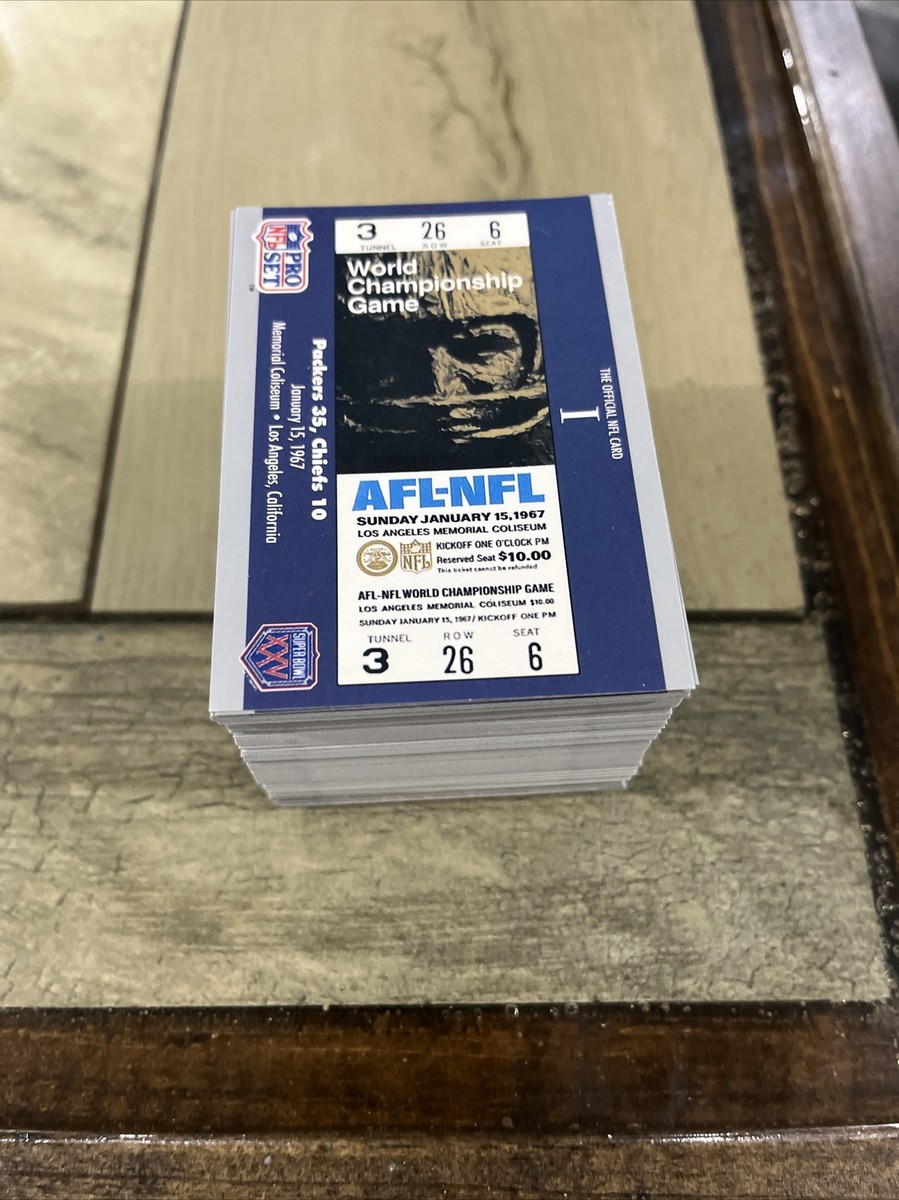 1990 Pro Set Super Bowl Football Sets 1-151 and 1-9 Puzzle Cards