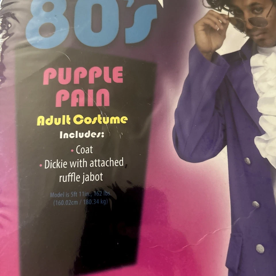 Disfraz Prince Purple Pain Rock Hombre Adulto Plus Foto 3 de 3