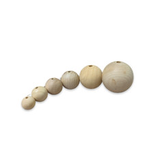 Wooden Balls Natural Round Untreated Plain Bead With Hole 30-60mm