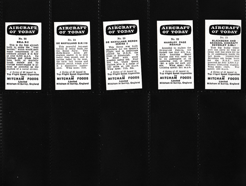 25 Mitcham Aircraft Trade Cards Hiller Flying Platform Westland X-55 Bell X-2 - Picture 7 of 7