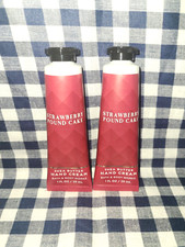2-Pack NEW Strawberry Pound Cake Hand Cream 1 oz Bath Body Works