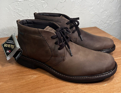 ECCO Turn GTX Men's Size 11-11.5 (EU 45) Gore-Tex Chukka Boots Brown Leather