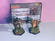 BATTLETECH FIREFLY MECH SET (1 CATALYST PLASTIC / 1 RAL PARTHA METAL, PAINTED)