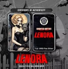 Haunted Hotties Lenora Colorized  1 oz Silver Bar with COA mintage 310