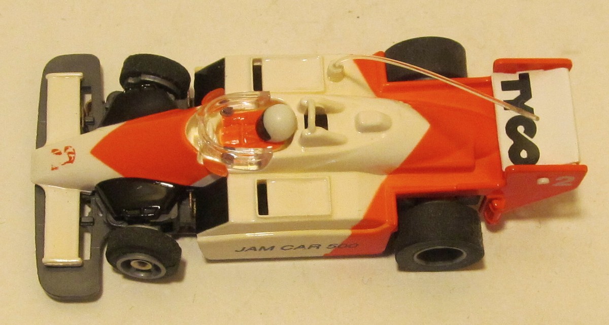 Tyco TCR McLaren Honda White Fluorescent Red #2 Slotless Jam Tyco TCR McLaren Honda White Fluorescent Red #2 Slotless Jam