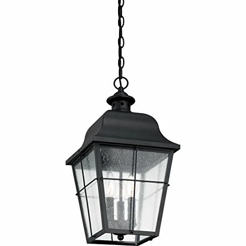 Quoizel MHE1910K 3-Light Millhouse Outdoor Lantern in Mystic Black - Picture 8 of 9