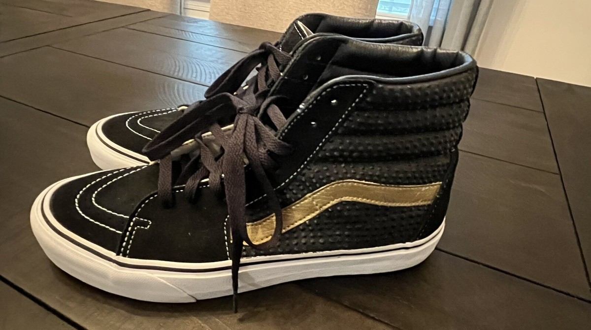 Vans CUSTOM  Sk8-Hi aCheckerboard sneakers black logo stripe men’s size 9 shoes Customs Sk8-Hi Shoe in Customs | Vans main image 2