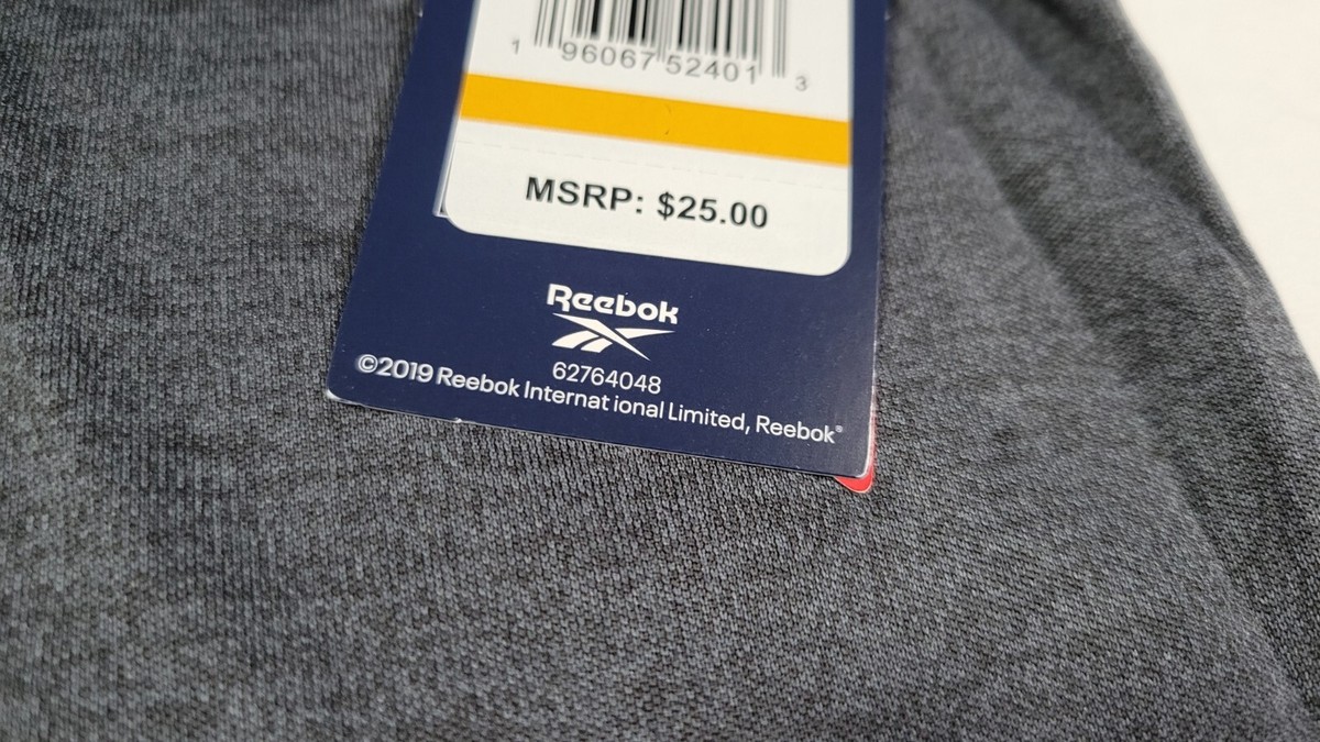 tag Reebok Mens Tank Athletic Muscle Gladiador logo top shirt ebony