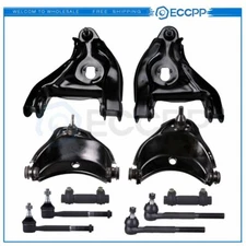 Front Upper Control Arms Tie Rods Kit for Chevy Express GMC Savana 2WD 6 Lug