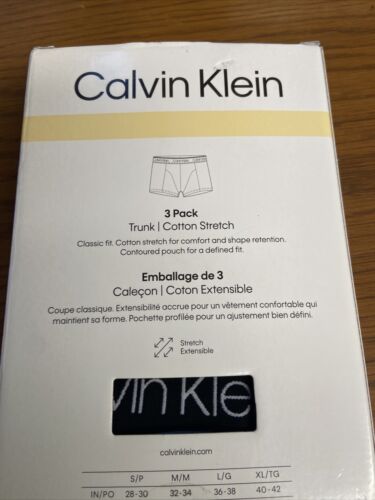 NUEVO CON ETIQUETAS Calvin Klein Hombre (Pequeño) Algodón Elástico NP24210-404 (PAQUETE DE 3) - Imagen 4 de 5