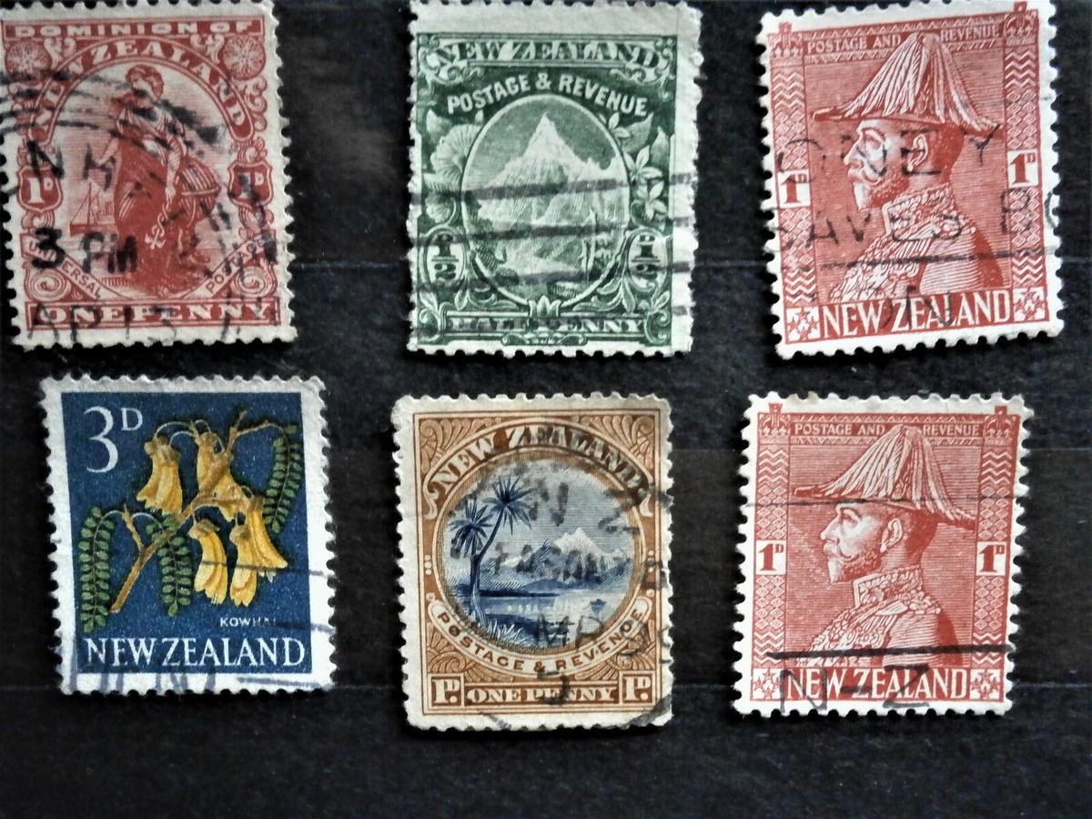 Neuseeland Briefmarken Kollektion – 50 Verschiedene Marken Für Sammler