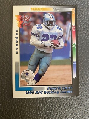 1992 Wild Card #245 Emmitt Smith - Dallas Cowboys - 1991 NFL