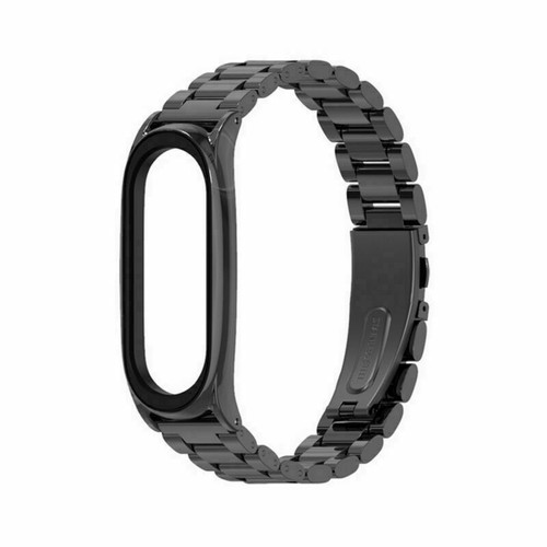 Drei Perlen Edelstahl Uhrenarmband für Mi Band 3/4/5/6 Smart Bracelet Zubehör - Zdjęcie 18 z 18