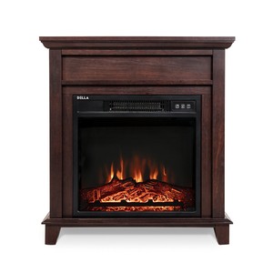 27 Freestanding Wood Mantel Electric Fireplace 3d Flame W Logs
