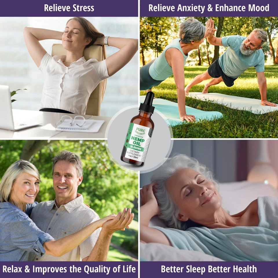 El mejor aceite de semilla de cáñamo para el bienestar natural (USDA ORGÁNICO) | (paquete de 6) hecho en EE. UU. Foto 4 de 4