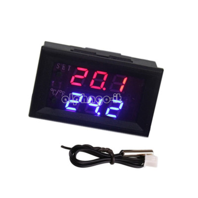 Termostato Caldaia Wifi Termostato Digitale W1209 Con Sensore Temperatura - Range -50~110&deg;C, Alimentazione 12V DC Controller Temperatura W1209 Digitale