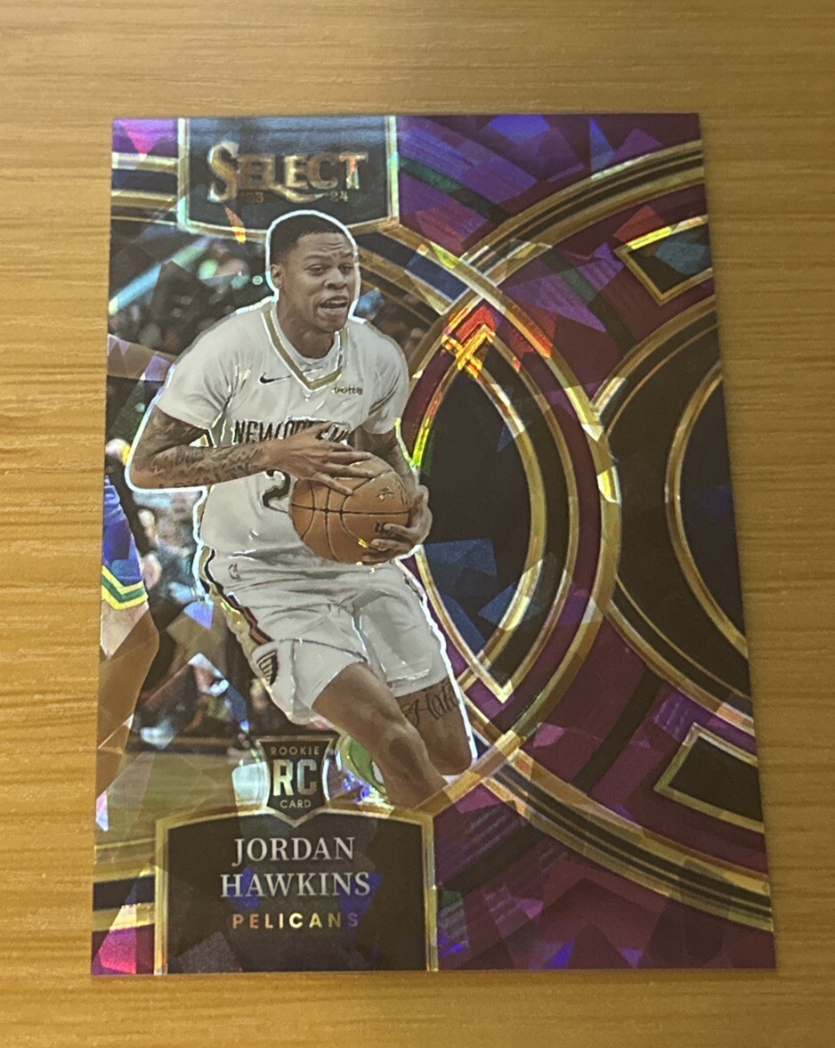 2023-24 NBA Select - Premier Level Purple Cracked Ice #124 Jordan Hawkins /99
