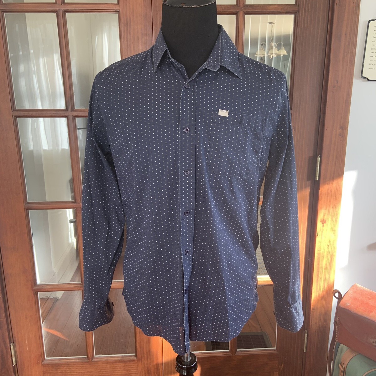 volcom dress shirt Fostered Shirt, brown, Men, XL back look Men's Caden Flannel Shirt -