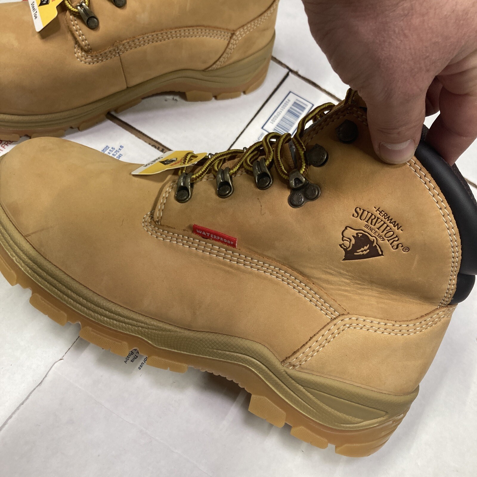 Herman Survivors Steel Toe Work Boots 8W Mens ASTM F241317 Waterproof