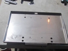 NEW FLEMING SALES EZ-GLIDE BATTERY TRAY STAINLESS STEEL 21"L X 14"W OD
