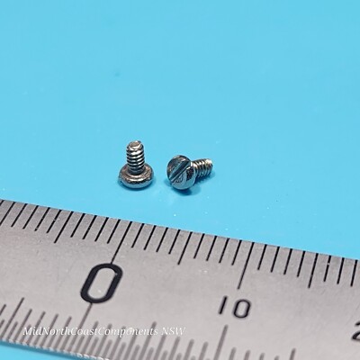 2pc - 10pc M1.6 x 3mm Micro Slotted Cheese Head Screws A2 Stainless Steel DIN-84
