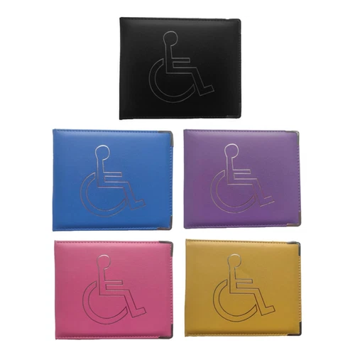 Leather Disabled Blue Badge Holder Disabled Parking Permit Cover Durable Wallet