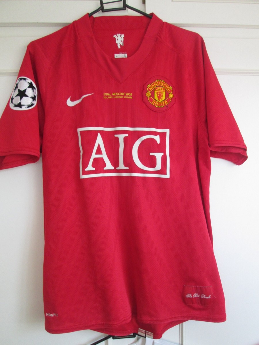 Manchester United 2007-2008 CL Final Ronaldo 7 Football Shirt Size