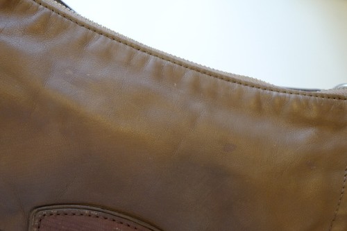 Coach Vintage Brown Gray Leather Shoulder Handbag Zip Top Medium Purse - Prelove - Picture 15 of 23