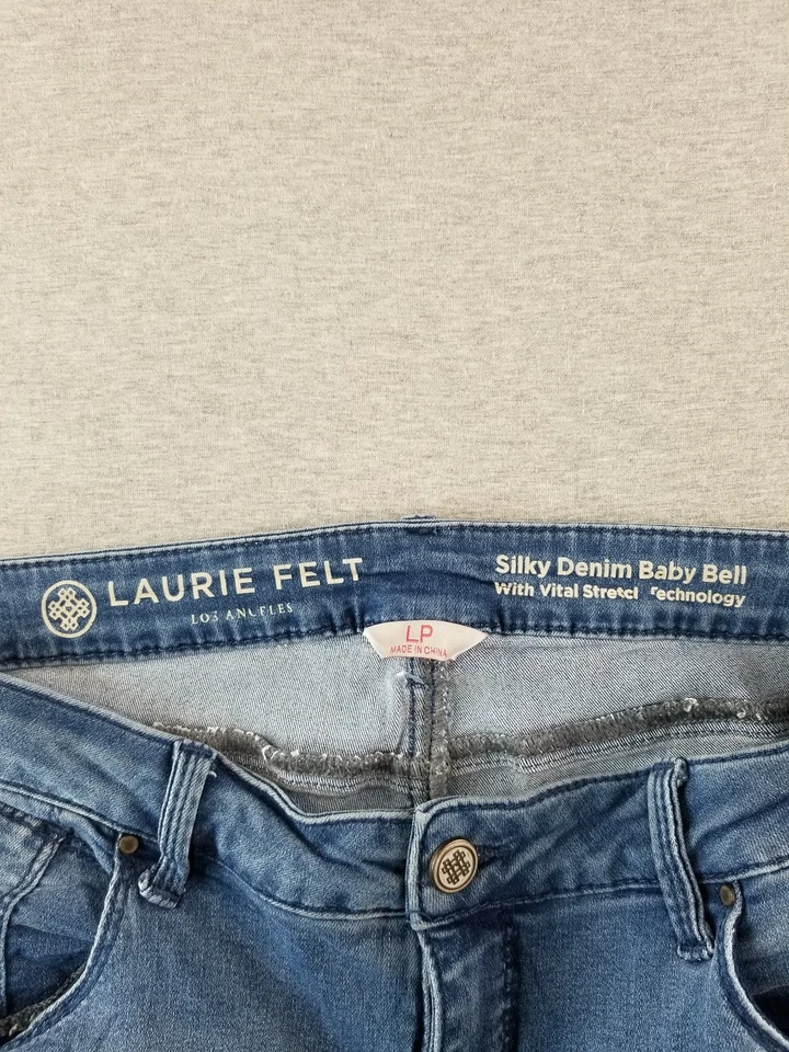 Laurie Felt Jeans Women's Sz LP Blue Wash Silky Denim Baby Bell Comfy Normcore - Image 3 of 4