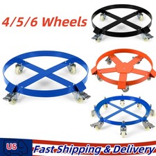 Universal 55Gal Drum Dolly Barrel Dolly w/ 4/5/8 360° Casters 1000/1250/2000lbs 