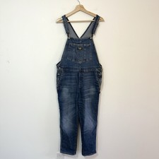 OshKosh B  Gosh Blue Denim Vestbak Adult Overalls   Large