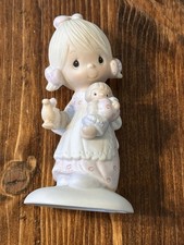 Precious Moments Jesus Is the Light E-1373/G Girl With Doll and Candle No Box