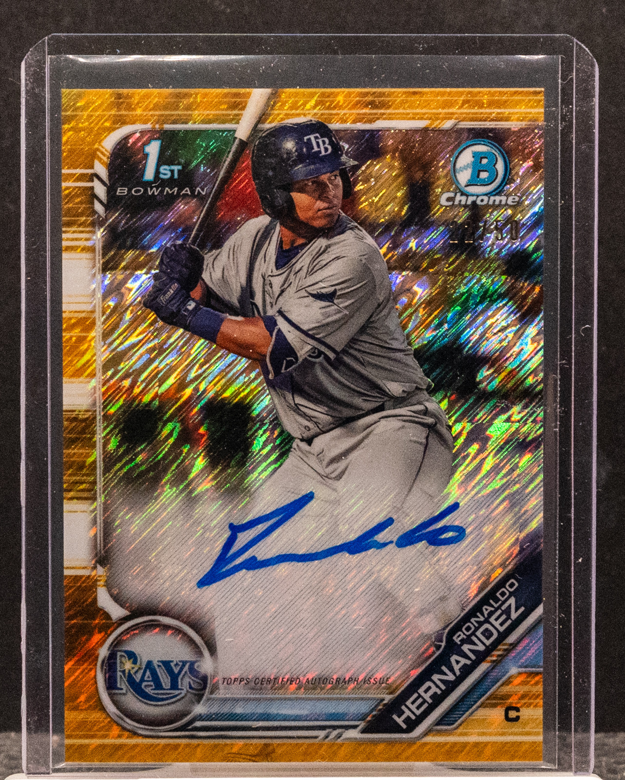 Ronaldo Hernandez 2019 Bowman Chrome RC Gold Shimmer Refractor Autograph 22/50