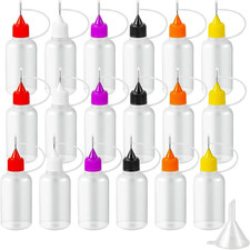 18PCS Precision Needle Tip Glue Applicator Bottles, 6 Color 30ML/1 OZ Fine Needl