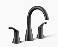 KOHLER 27390-4-BL Riff Widespread Bathroom Faucet   Matte Black