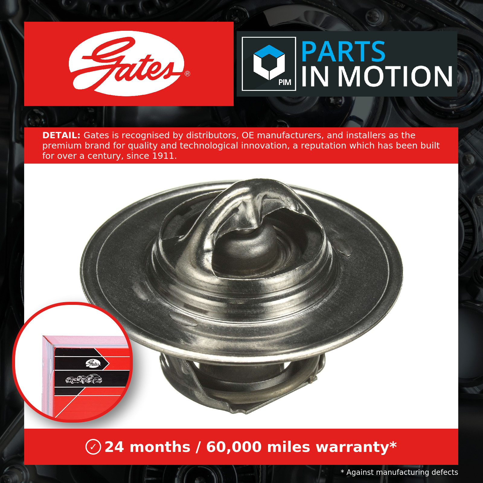 Gates TH00191G6 Coolant Thermostat For Bedford Buick Chevrolet Ford Jeep Pontiac - Image 9