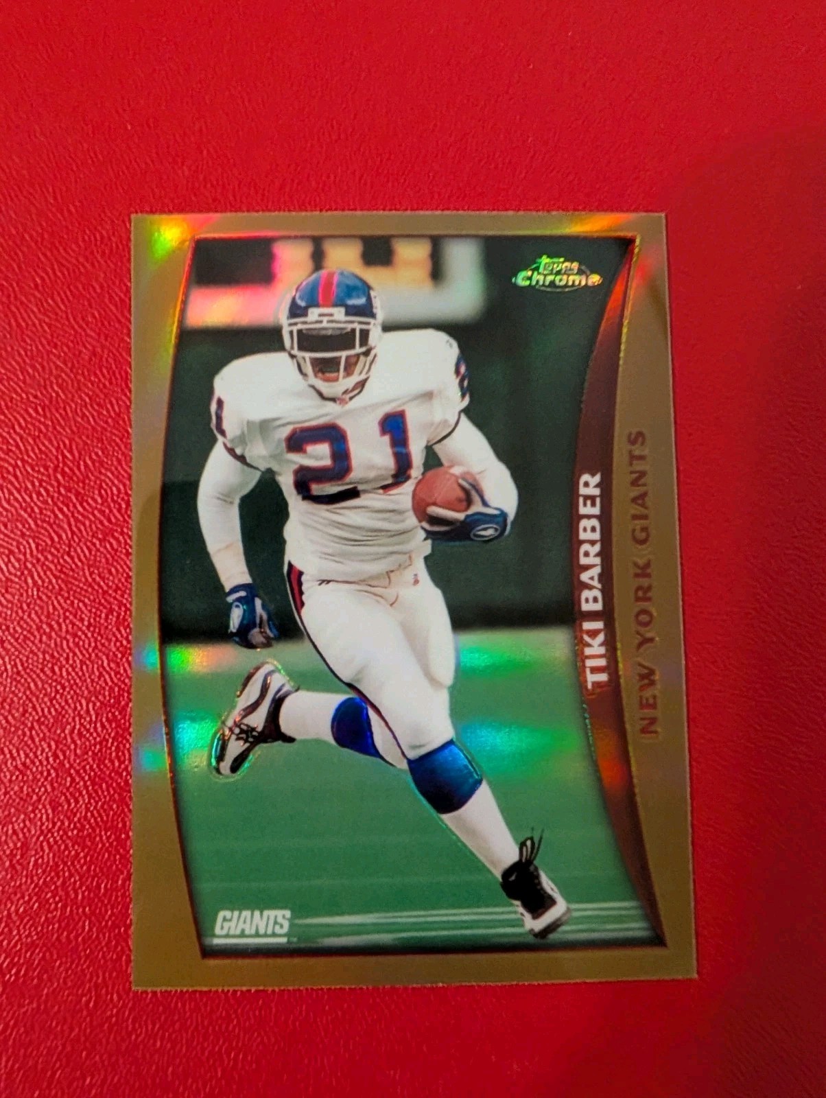 1998 Topps Chrome Refractor Tiki Barber #45