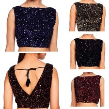 Traditional Women V-Neck Sari Blouse For Weeding, Party Wear Stylish Crop Top