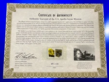 APOLLO SOYUZ ASTP FLOWN IN SPACE 2 KAPTON RELICS EARLY SCCS FORMAT PRESENTATION