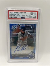 Nick Pratto 1st Blue Wave Refractor Auto 83/150 2017 Bowman Draft 1st PSA 10 RC