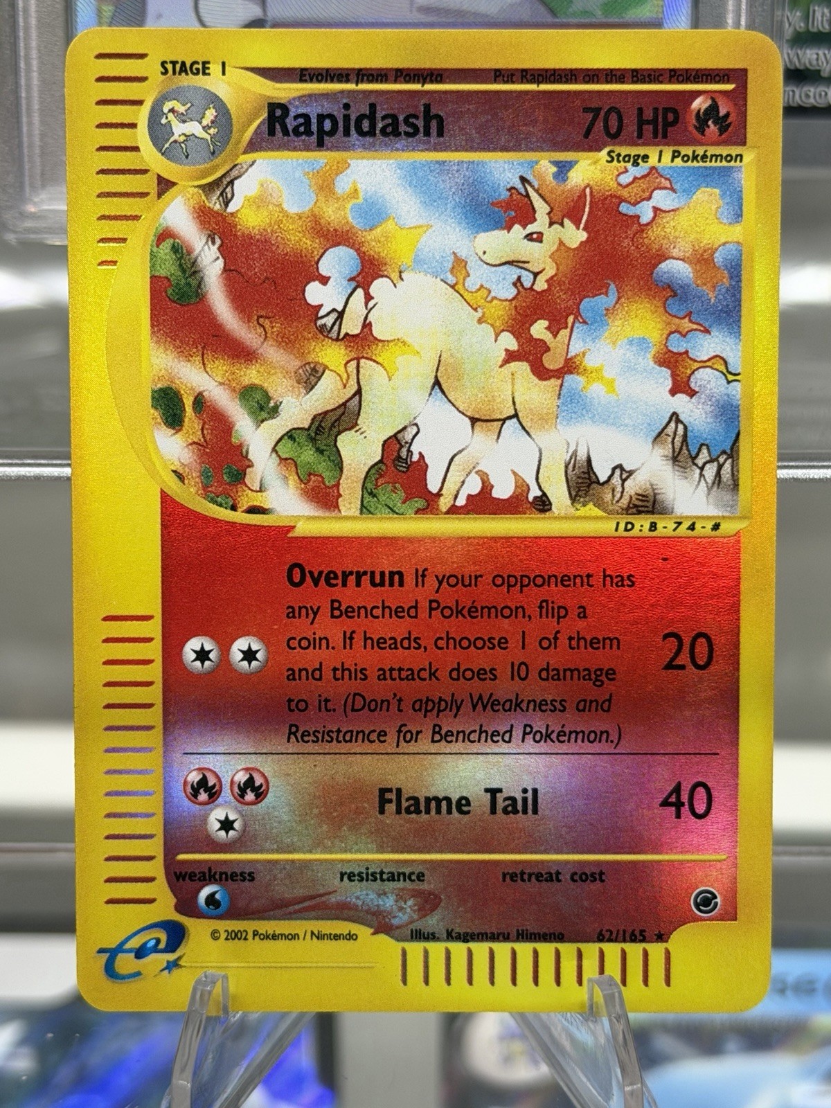 2002 Pokemon Expedition #62 Rapidash Reverse Holo NM