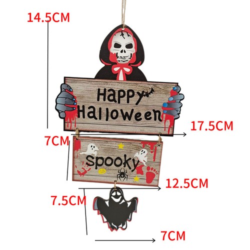 Halloween Wooden Pendant Pumpkin Tree Door Window DIY Decoration Holiday Gift F - Picture 5 of 16